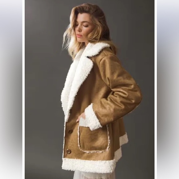 Flying Tomato Faux Suede Shearling Jacket - Picture 5 of 8